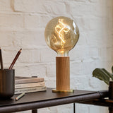 Knuckle Table Lamp in Oak + Voronoi I